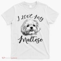 Maltese I Love My Maltese Dog T-Shirt thumb 0