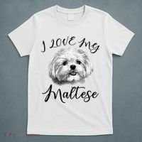 Maltese I Love My Maltese Dog T-Shirt thumb 5