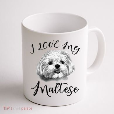 Maltese I Love My Maltese Dog Coffee Mug back