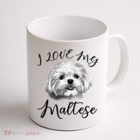 Maltese I Love My Maltese Dog Coffee Mug thumb 1