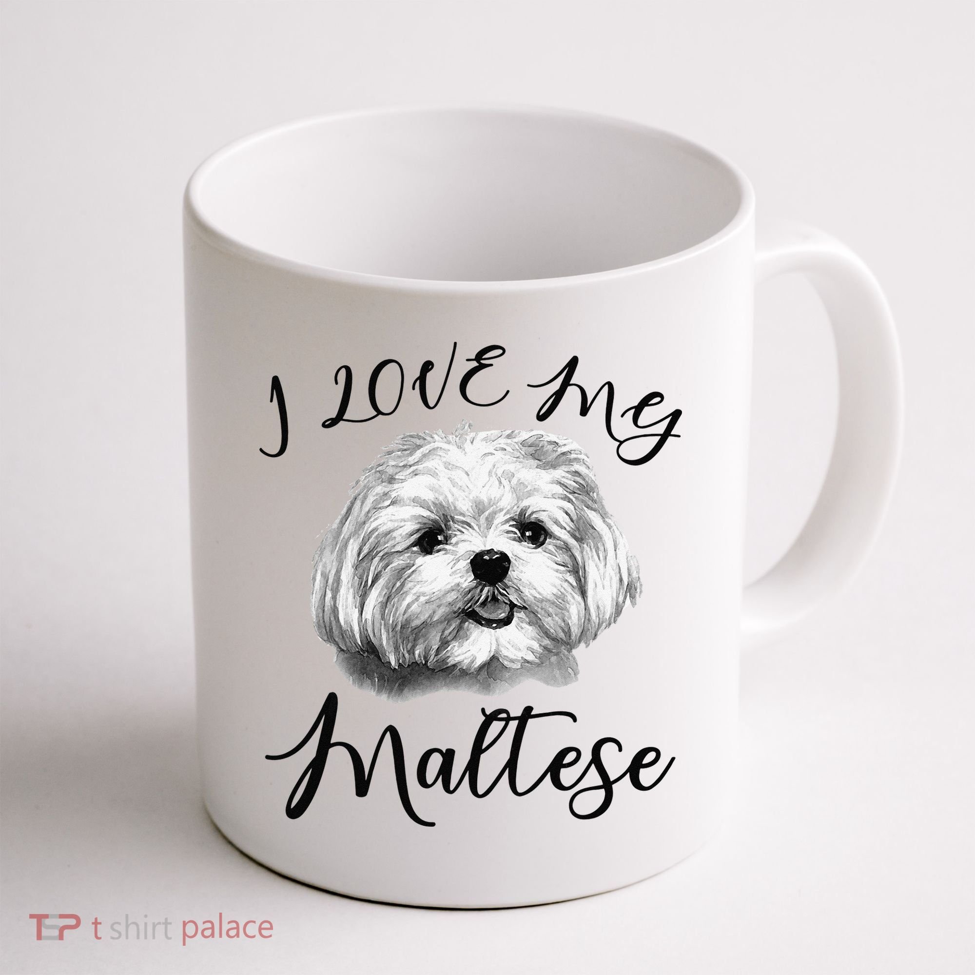 Maltese I Love My Maltese Dog Coffee Mug