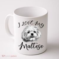 Maltese I Love My Maltese Dog Coffee Mug thumb 0