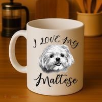Maltese I Love My Maltese Dog Coffee Mug thumb 4