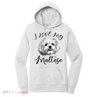 Maltese I Love My Maltese Dog Women's Hoodie thumb 0