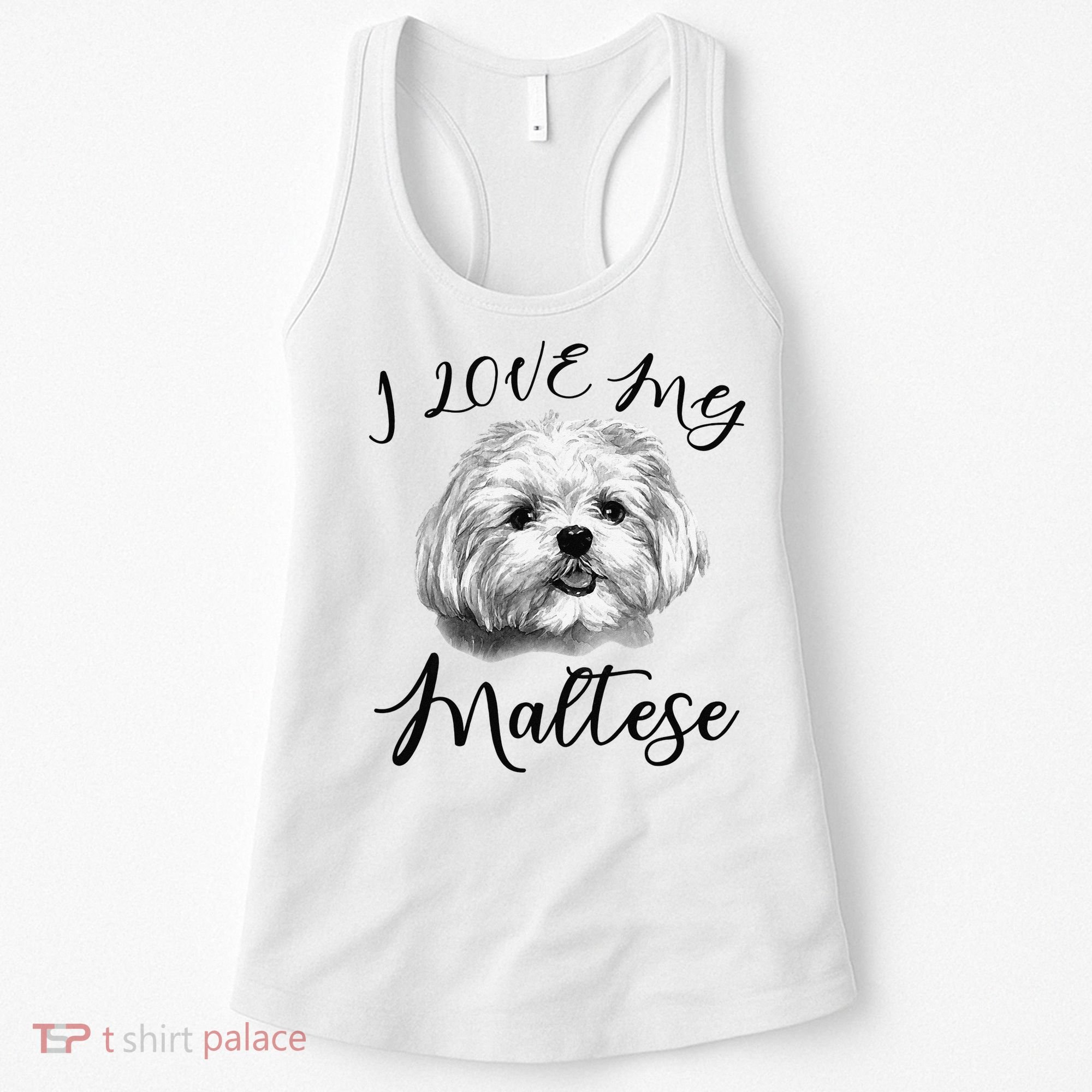 Maltese I Love My Maltese Dog Women's Tank Top