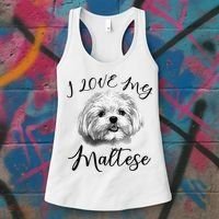 Maltese I Love My Maltese Dog Women's Tank Top thumb 3