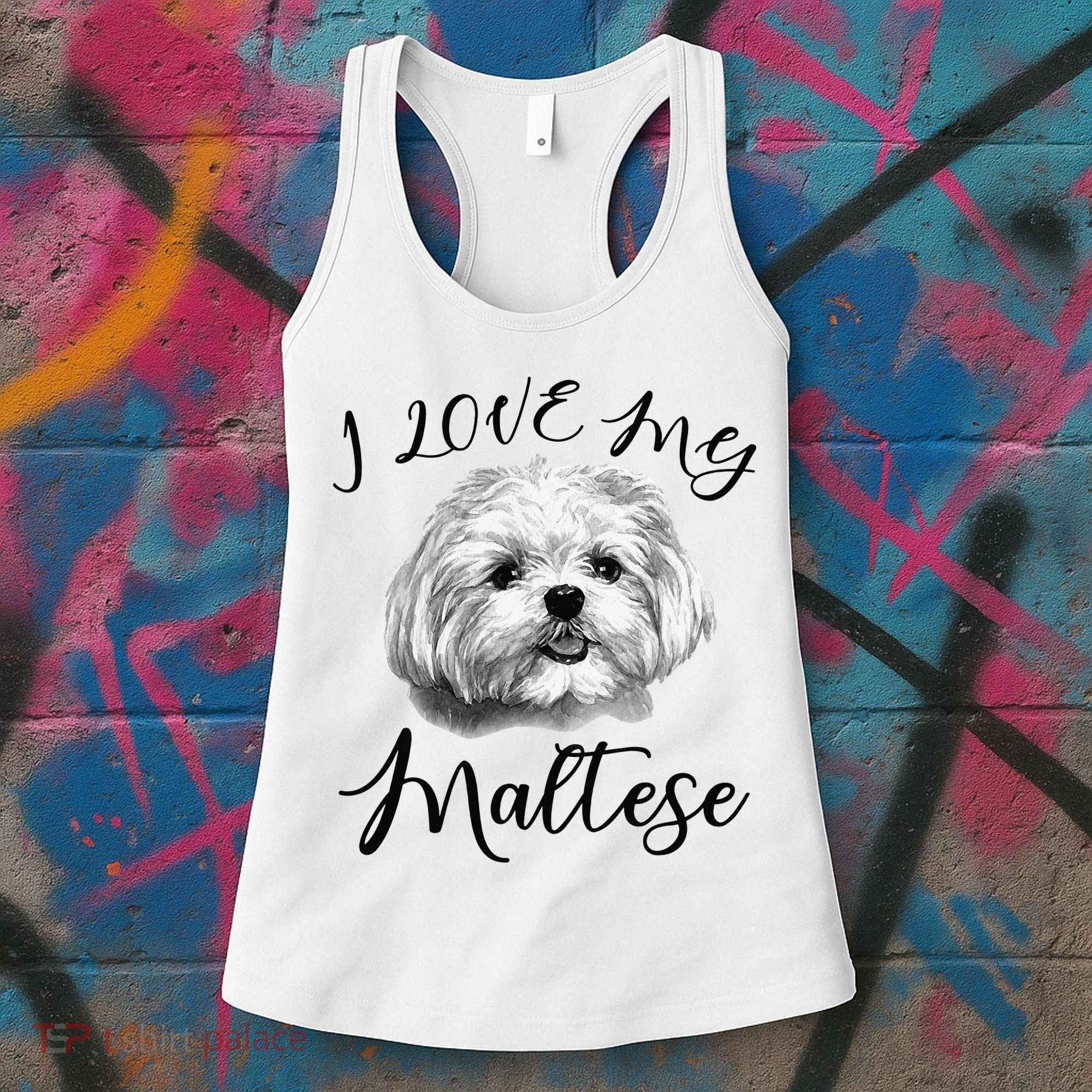 Maltese I Love My Maltese Dog Women's Tank Top