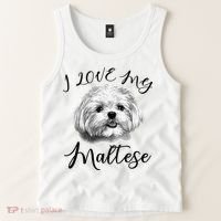Maltese I Love My Maltese Dog Tank Top thumb 2