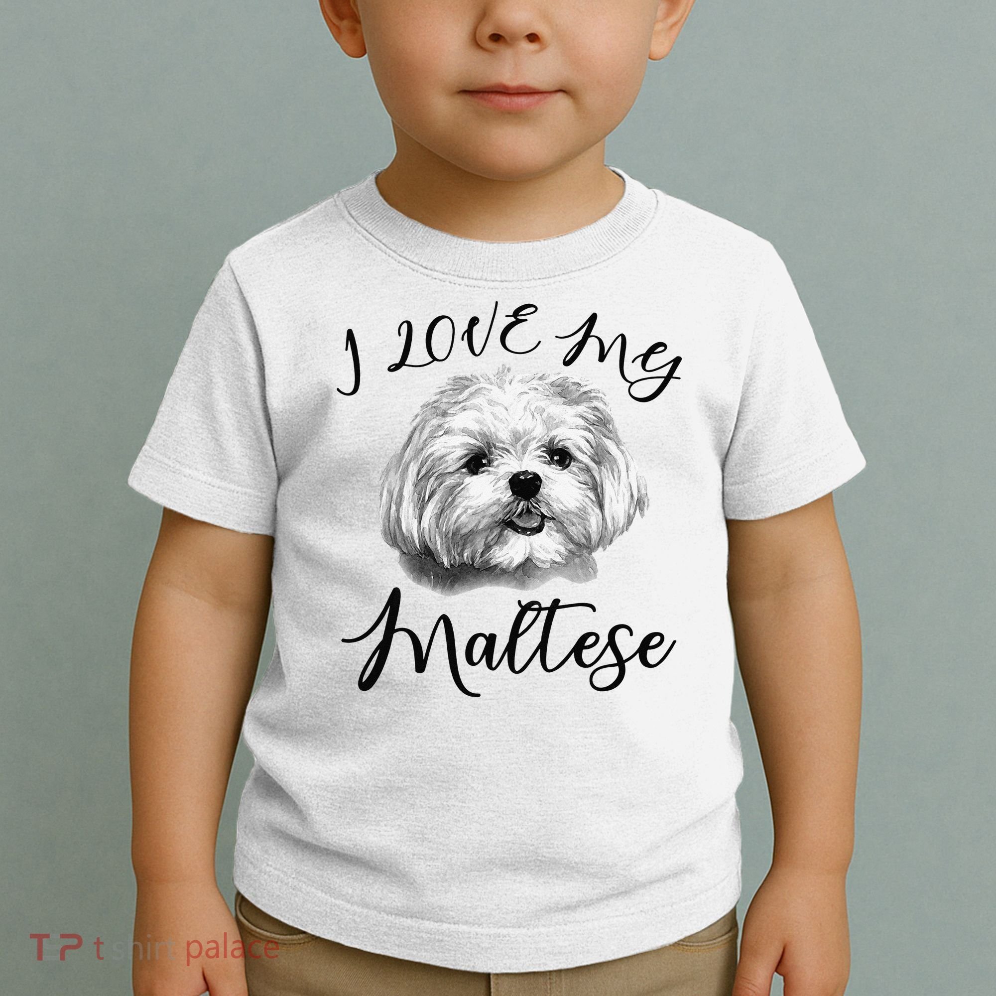 Maltese I Love My Maltese Dog Toddler T-Shirt