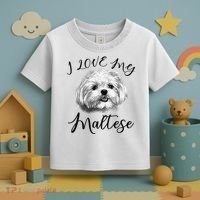Maltese I Love My Maltese Dog Toddler T-Shirt thumb 3