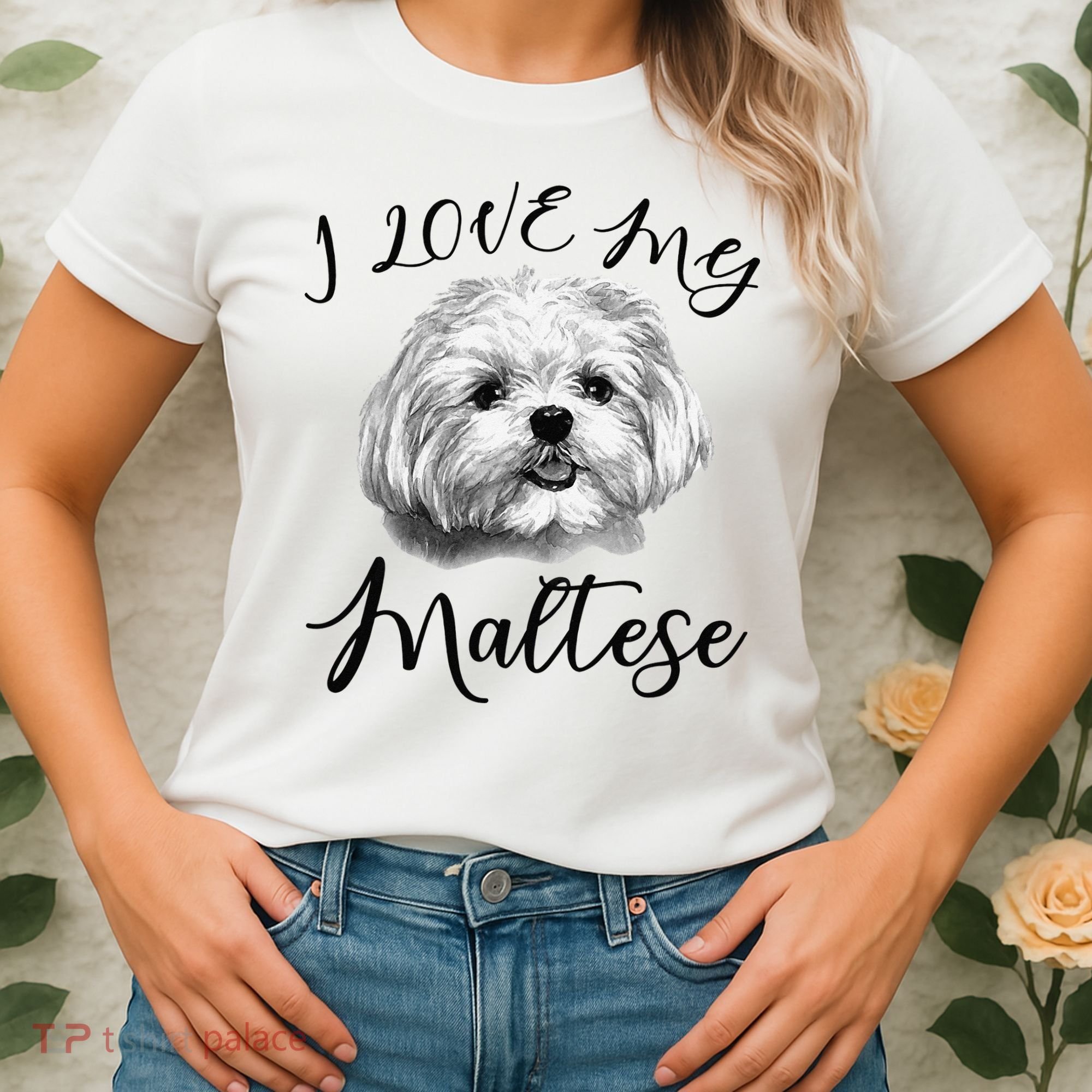 Maltese I Love My Maltese Dog Women's T-Shirt