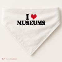 Museum I Love Museums USA-Made Doggie Bandana thumb 0