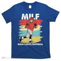 Milf I Love Football Funny Retro American Football Fun Great Gift T-Shirt thumb 0