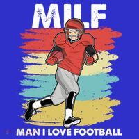 Milf I Love Football Funny Retro American Football Fun Great Gift T-Shirt thumb 7