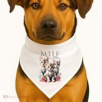 Man I Love Felines USA-Made Doggie Bandana thumb 1