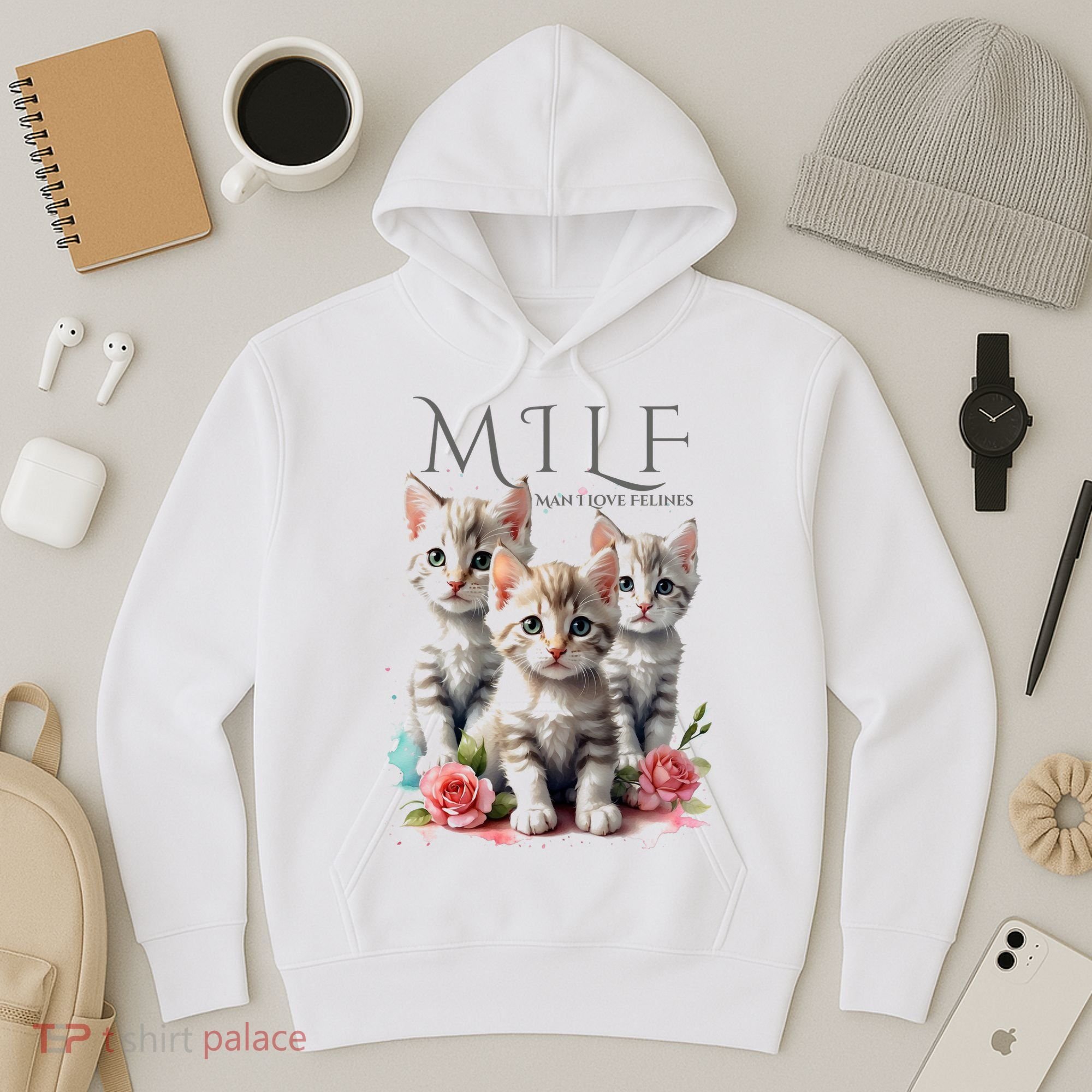 Man I Love Felines Hoodie