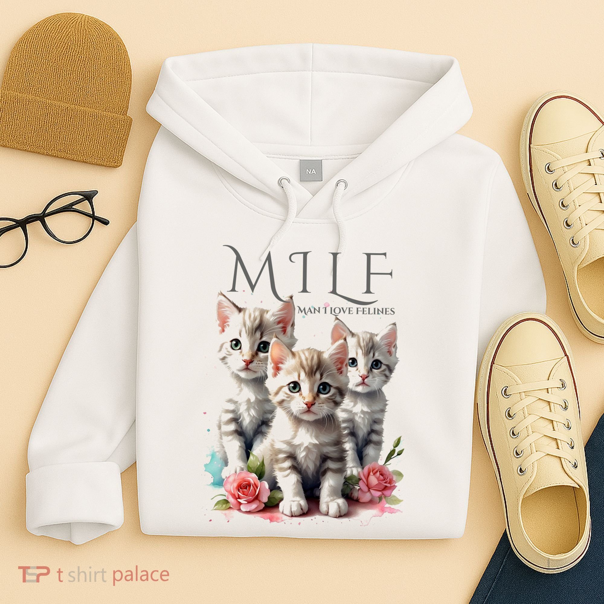 Man I Love Felines Hoodie
