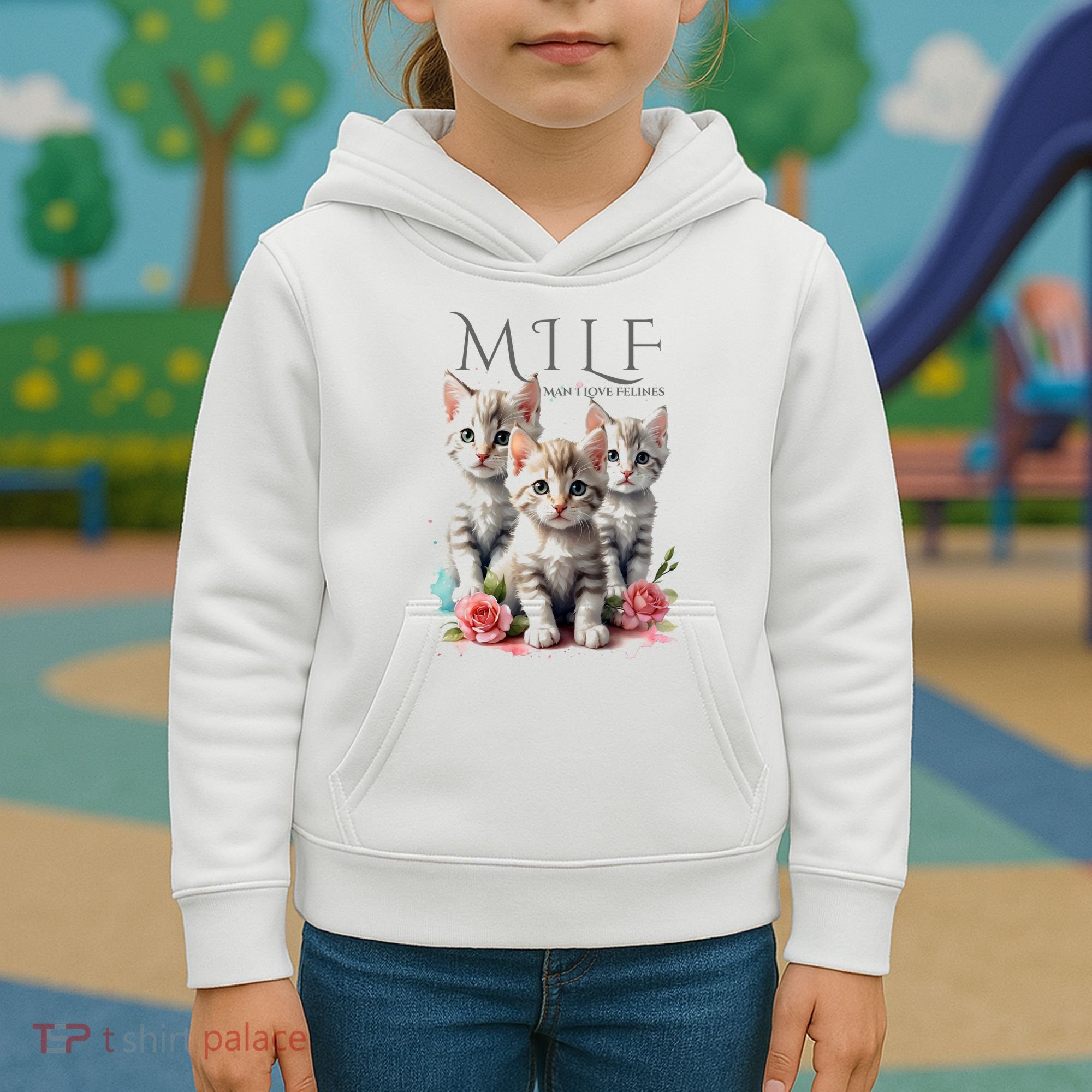 Man I Love Felines Kids Hoodie