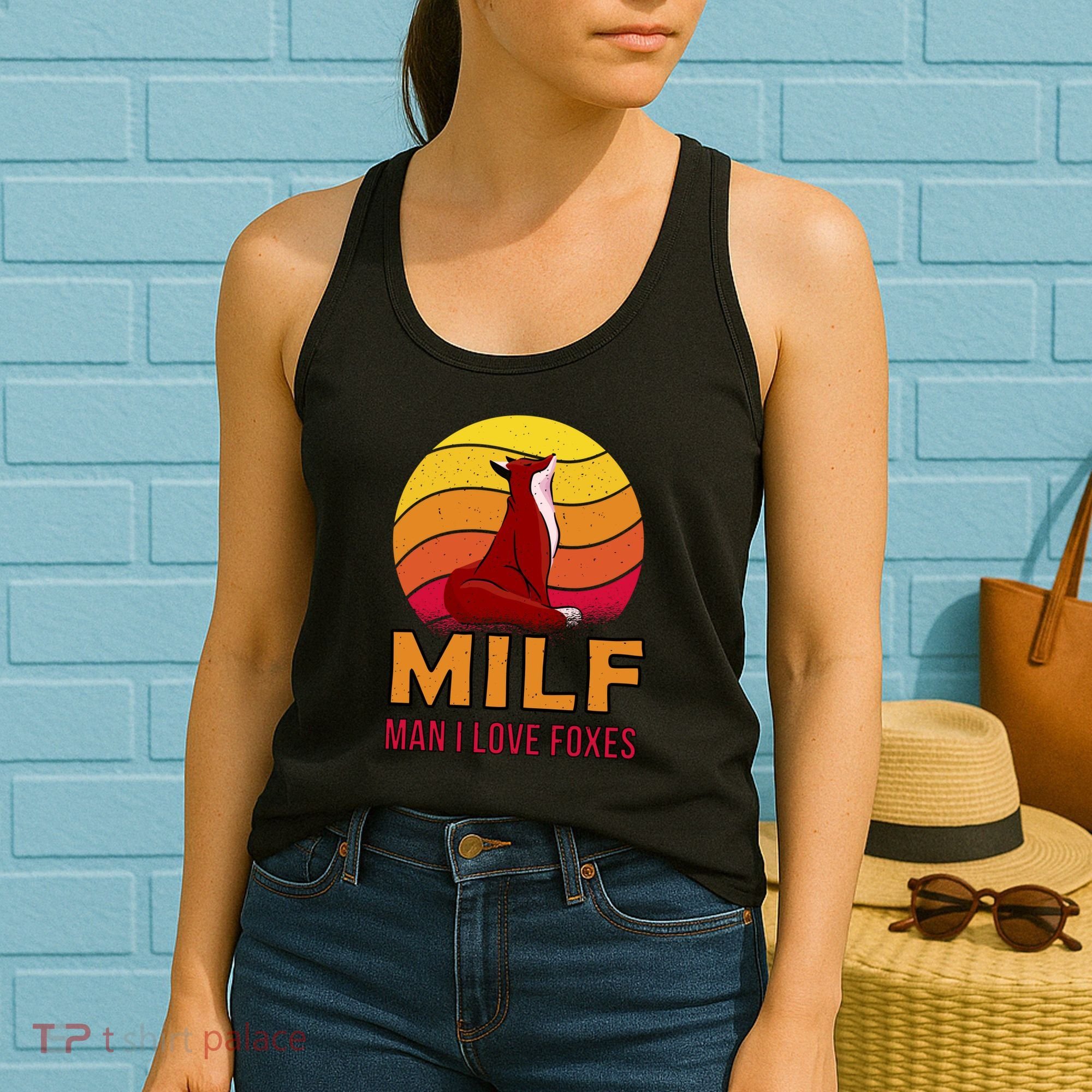 Man I Love Foxes MILF Women's Tank Top