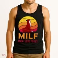Man I Love Foxes MILF Tank Top thumb 3