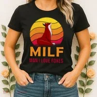 Man I Love Foxes MILF Women's T-Shirt thumb 2