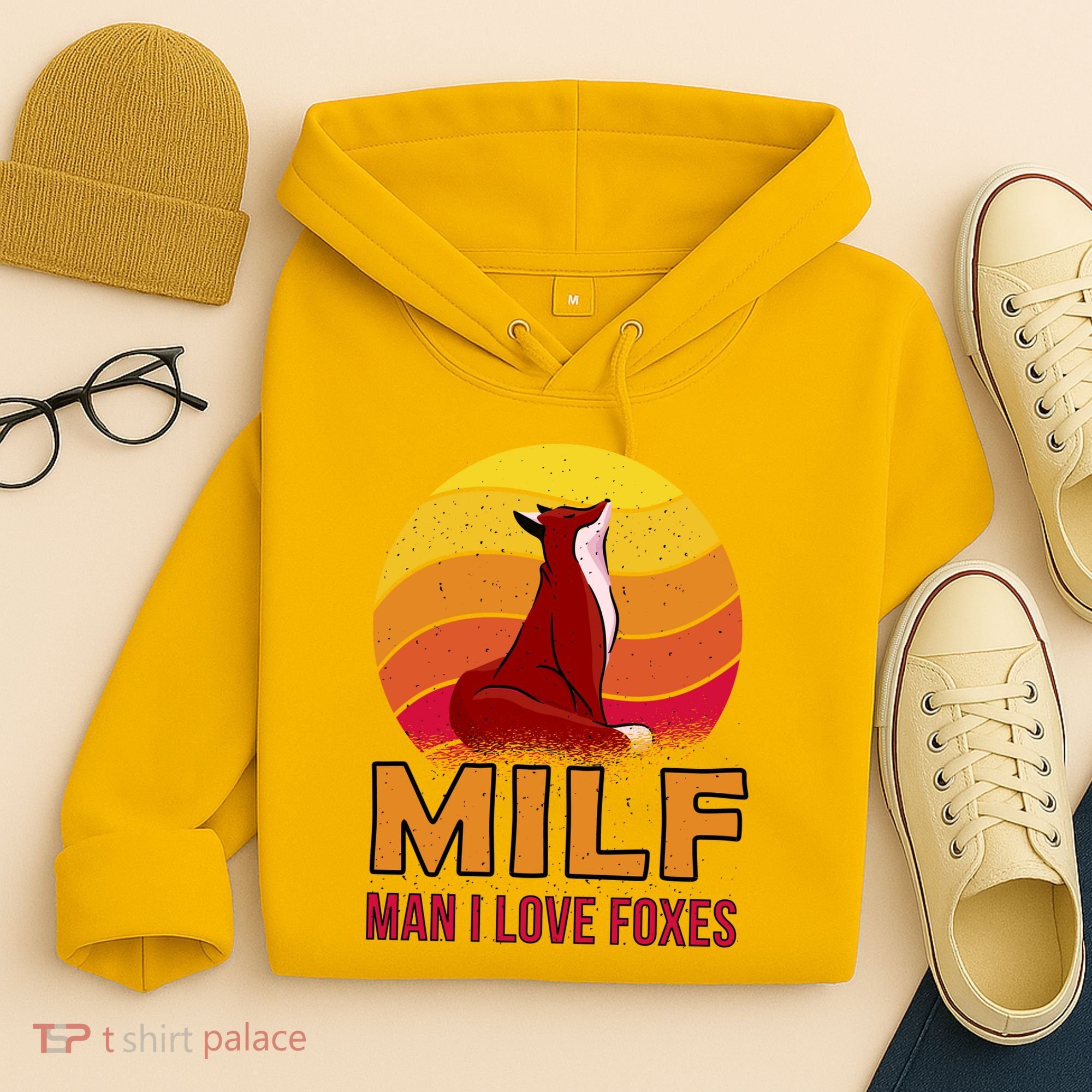 Man I Love Foxes MILF Hoodie