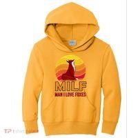 Man I Love Foxes MILF Kids Hoodie thumb 0