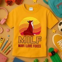 Man I Love Foxes MILF Kids T-Shirt thumb 3