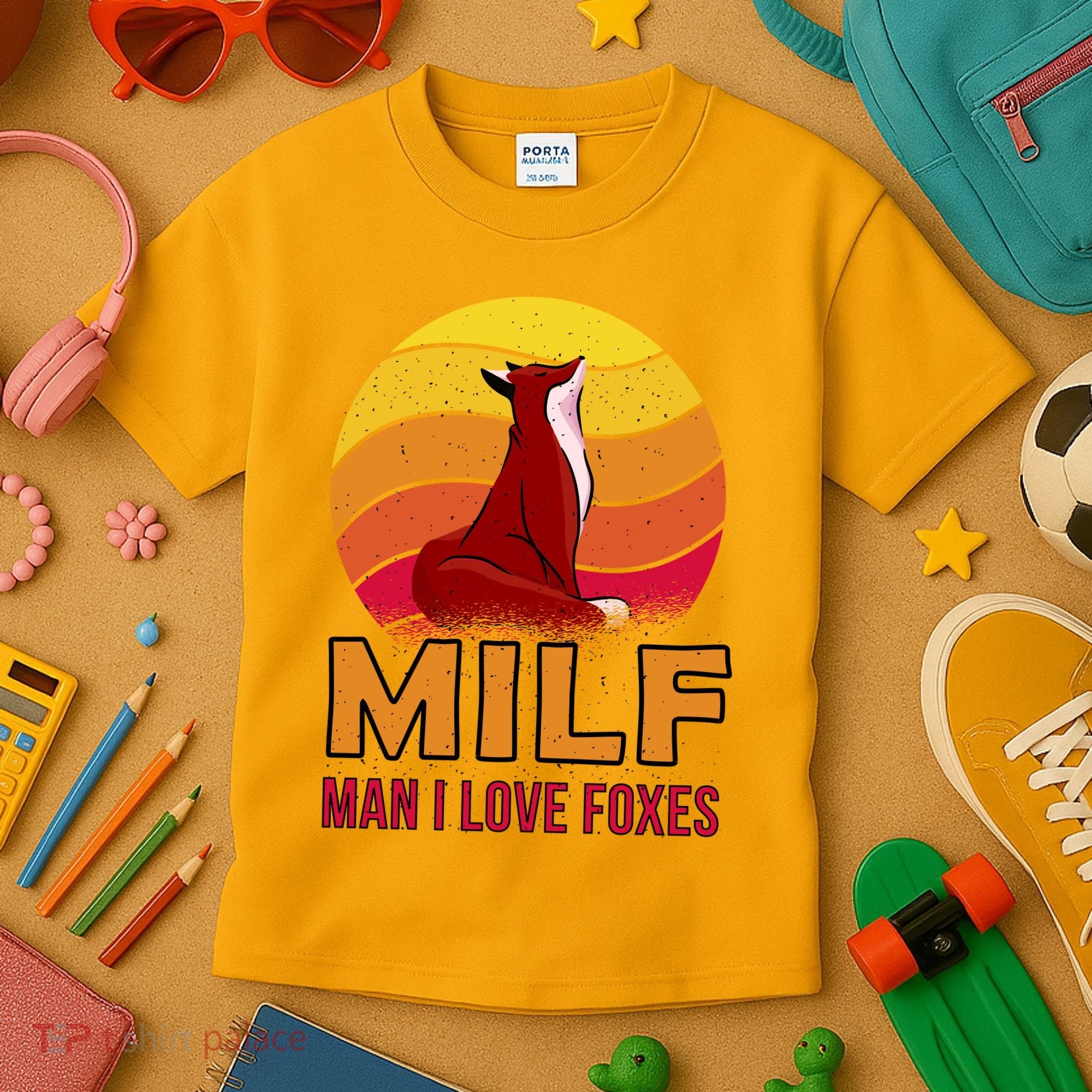 Man I Love Foxes MILF Kids T-Shirt