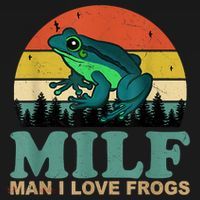 MILFMan I Love Frogs Funny Saying Frog Amphibian Lovers Women's Hoodie thumb 2