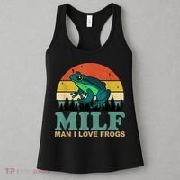 MILFMan I Love Frogs Funny Saying Frog Amphibian Lovers Women's Tank Top thumb 3