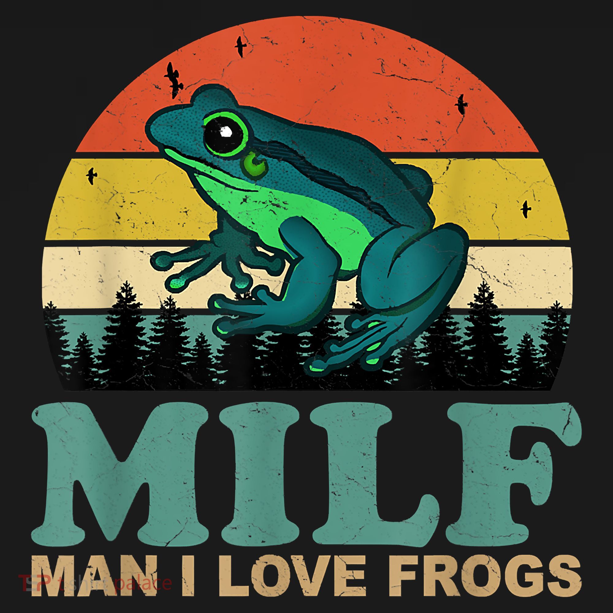 MILFMan I Love Frogs Funny Saying Frog Amphibian Lovers Women's Tank Top