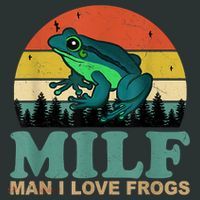 MILFMan I Love Frogs Funny Saying Frog Amphibian Lovers Sweatshirt thumb 2