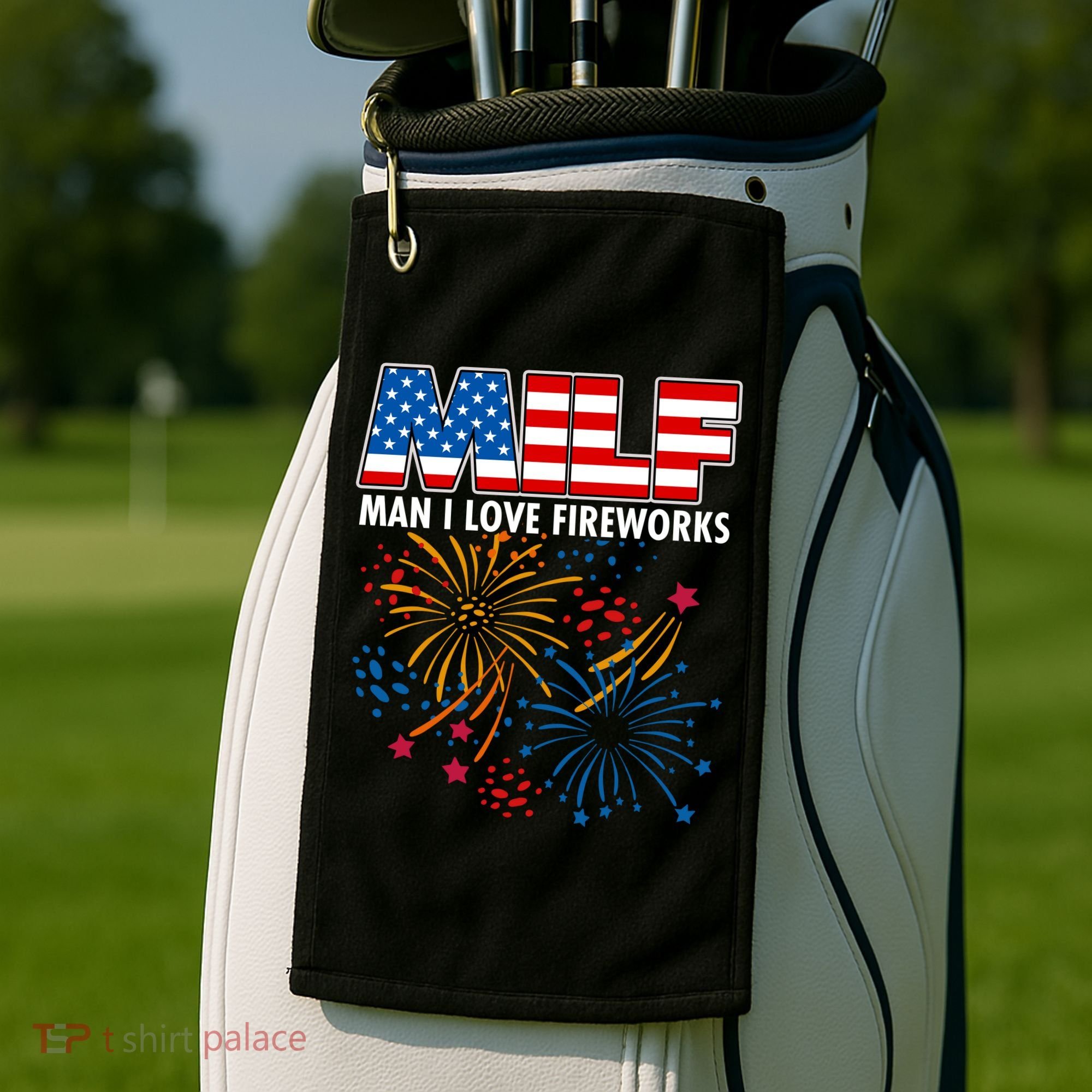 MILF Man I Love Firework Golf Towel
