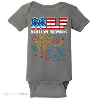 MILF Man I Love Firework Baby Bodysuit