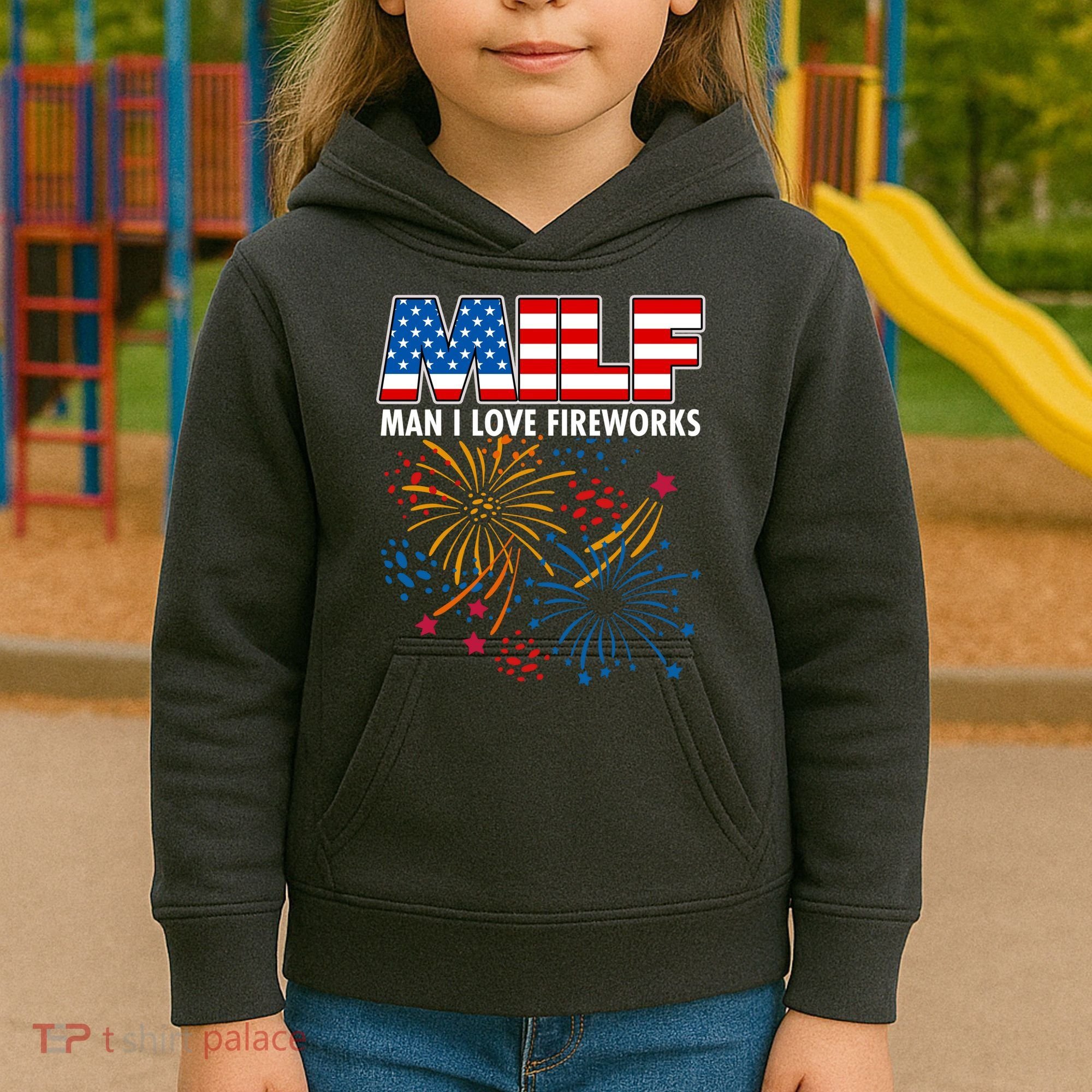 MILF Man I Love Firework Kids Hoodie