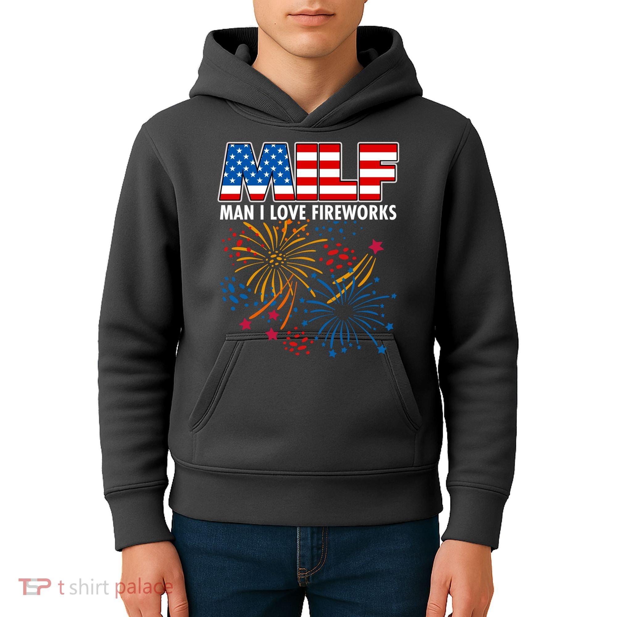 MILF Man I Love Firework Kids Hoodie