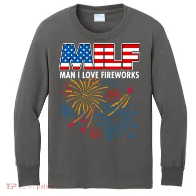 MILF Man I Love Firework Kids Long Sleeve Shirt