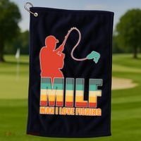 MILF Man I Love Fishing Golf Towel thumb 1