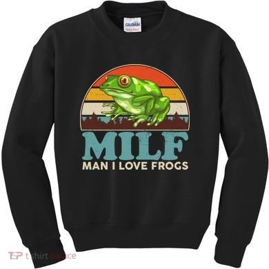 MILF Man I Love Frogs Kids Sweatshirt