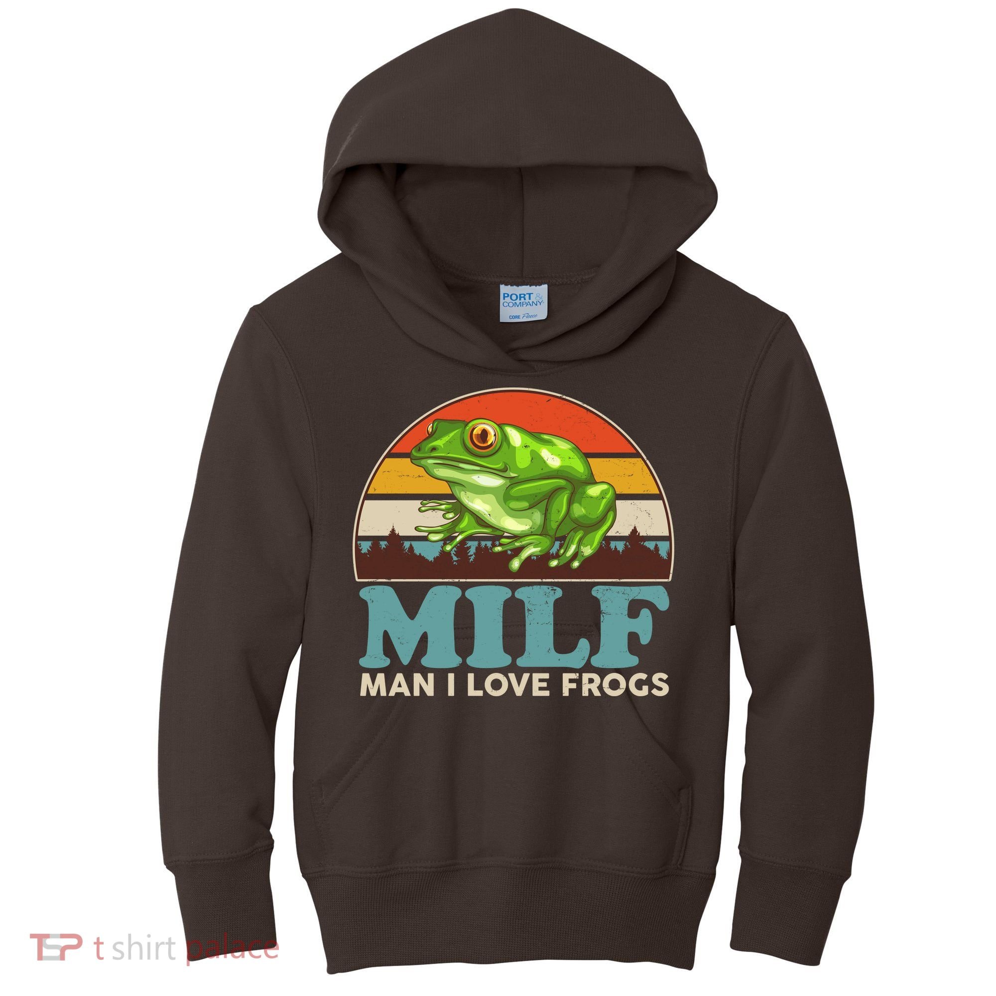 MILF Man I Love Frogs Kids Hoodie