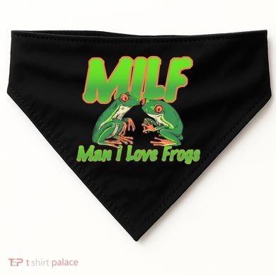 Milf Man I Love Frogs Funny USA-Made Doggie Bandana