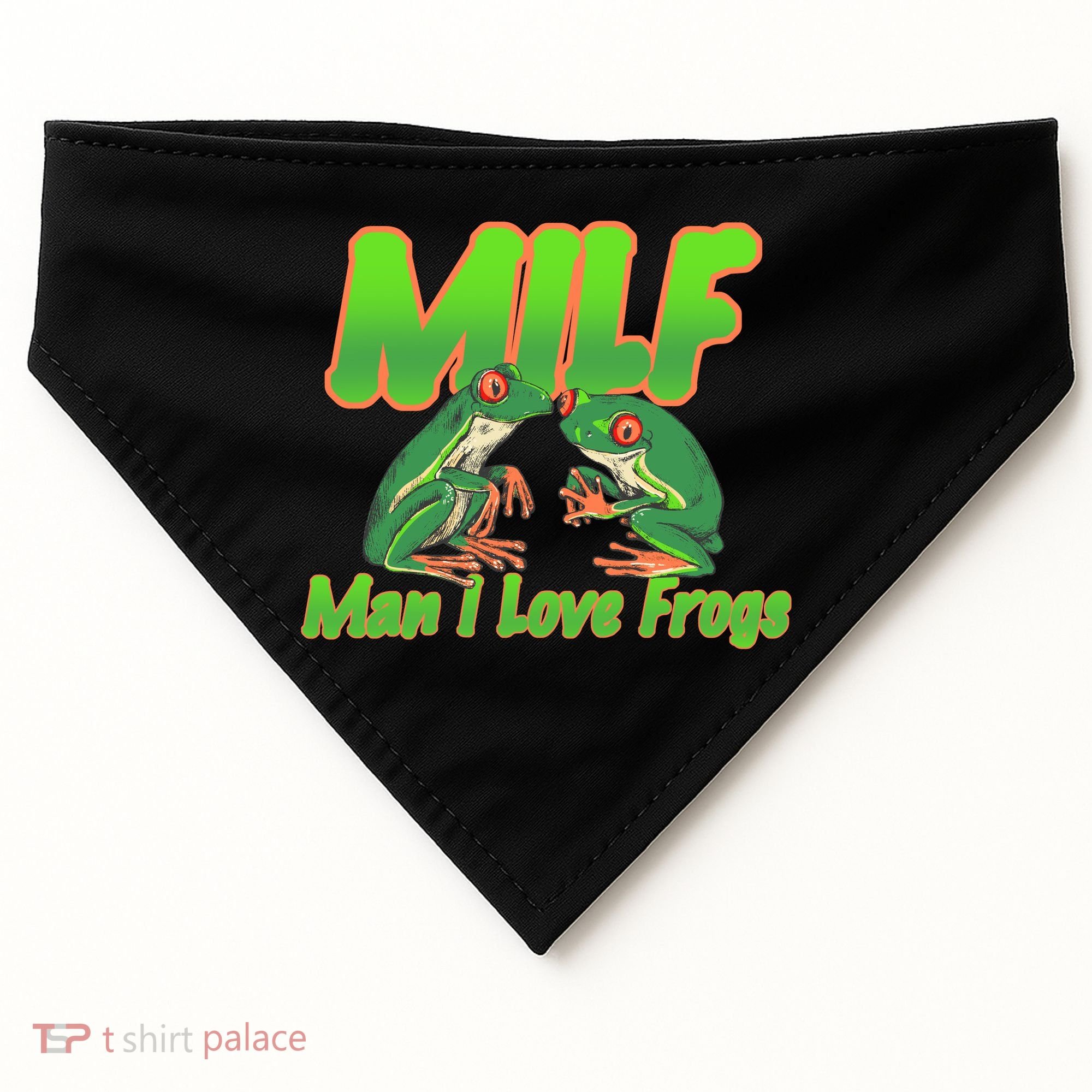 Milf Man I Love Frogs Funny USA-Made Doggie Bandana