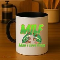 Milf Man I Love Frogs Funny Coffee Mug thumb 4