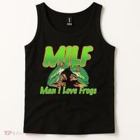 Milf Man I Love Frogs Funny Tank Top thumb 2