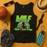 Milf Man I Love Frogs Funny Tank Top thumb 4