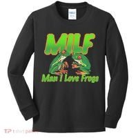 Milf Man I Love Frogs Funny Kids Long Sleeve Shirt thumb 0