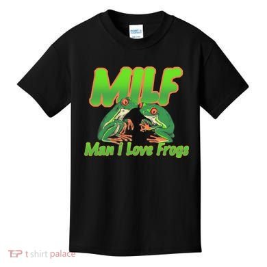 Milf Man I Love Frogs Funny Kids T-Shirt