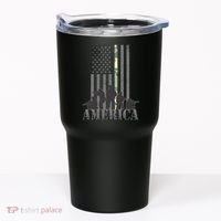 Military American Veteran Flag USA  Tumbler thumb 0