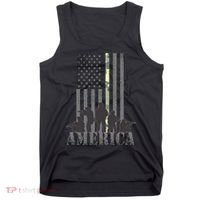 Military American Veteran Flag USA  Tank Top thumb 0